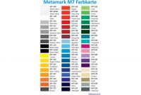 Farbkarte Metamark M7 | 7 Jahres Folie