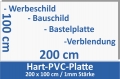 Hart PVC Platte 200x100cm
